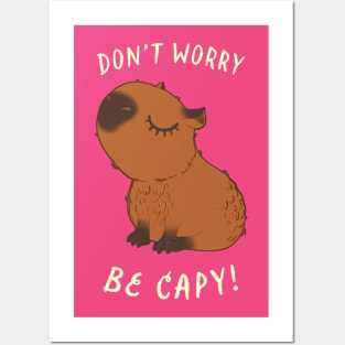 Don't Worry Be Capy Posters and Art